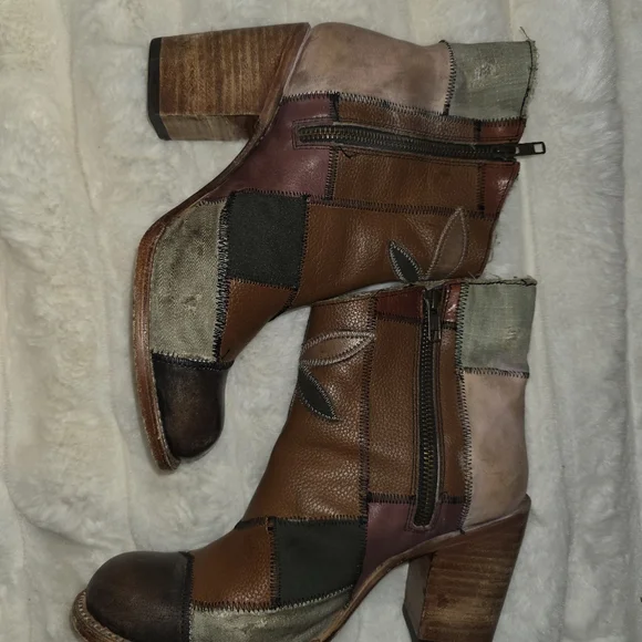 Freebird Flowr boots leather patchwork boho - Picture 6 of 9